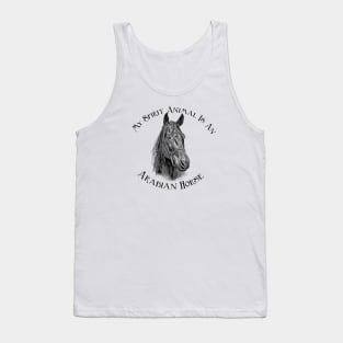 Horsehead Illustration with Text Tank Top